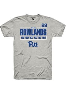 Ellie Rowlands Pitt Panthers Ash NIL Stacked Box Short Sleeve Player T Shirt