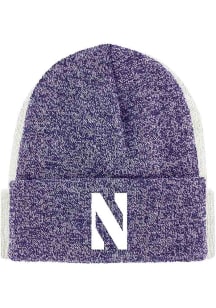 Northwestern Wildcats Purple Marled Cuff Beanie Mens Knit Hat