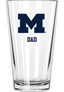 Michigan Wolverines Dad 16 oz Pint Glass - White