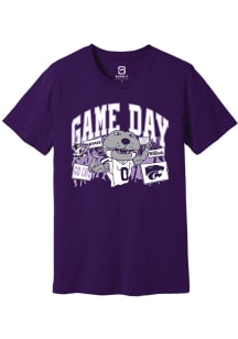 Summit Sportswear K-State Wildcats Purple Gameday Football Willie Short Sleeve T Shirt