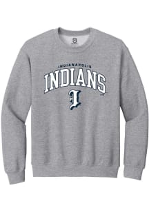 Summit Sportswear Indianapolis Indians Mens Grey Arch Mascot Long Sleeve Crew Sweatshirt
