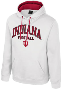 Colosseum Indiana Hoosiers Mens White Yes Chef Football Long Sleeve Hoodie