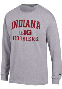 Champion Indiana Hoosiers Grey Big Ten Jersey Long Sleeve T Shirt
