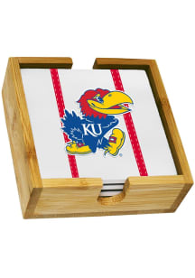 Kansas Jayhawks 4pc Ceramic Team Coaster - Blue