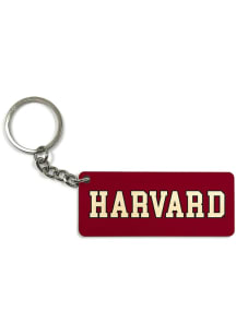 Harvard Crimson Small Rectangle Wood Keychain - Crimson