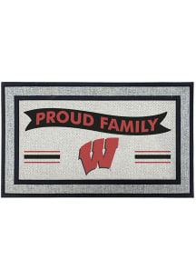 Wisconsin Badgers Proud Family 18x30 Door Mat