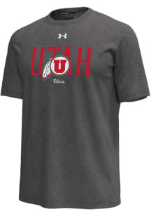 Under Armour Utah Utes Mens Grey Heather All Day Long Sleeve Crew Sweatshirt