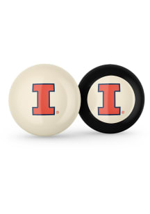 Illinois Fighting Illini Team Logo Cue Ball and 8 Ball Combo Billiard Balls