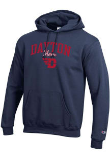 Champion Dayton Flyers Mens Navy Blue Mom Script Powerblend Long Sleeve Hoodie