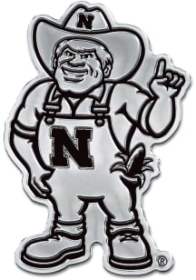 Nebraska Cornhuskers Herbie Mascot Car Emblem - Silver