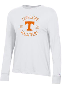 Champion Tennessee Volunteers Womens White Core LS Tee