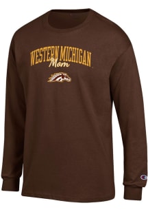 Champion Western Michigan Broncos Brown Mom Script Jersey Long Sleeve T Shirt
