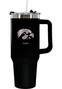 The Memory Company Iowa Hawkeyes Dad 40oz Stainless Steel Tumbler - Black