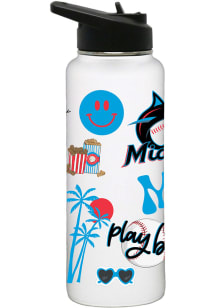 Miami Marlins Let's Go Team  34oz Quencher Stainless Steel Bottle -