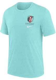 Nike KC Current Teal Logo Mascot Team Name Short Sleeve Fashion T Shirt