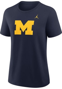 Nike Michigan Wolverines Womens Navy Blue Logo Short Sleeve T-Shirt