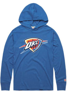 Homage Oklahoma City Thunder Mens Blue Raglan Long Sleeve Lightweight Hoodie