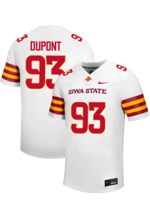 Jonah DuPont  Nike Iowa State Cyclones White NIL Name And Number Football Jersey