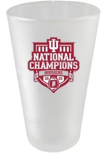 Indiana Hoosiers 2025 College Football Champions 16oz Frosted Pint Glass - White