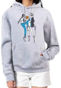 4Her Miami Marlins Womens Grey Baseball Girls Hooded Sweatshirt