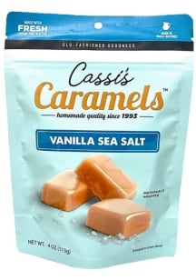 Kansas Cassi's Caramels Vanilla Sea Salt 4oz Candy