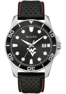 Bulova West Virginia Mountaineers Sport Leather Mens Watch