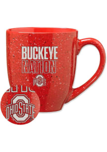 Ohio State Buckeyes Buckeye Nation 16oz Speckle Ceramic Mug - Red