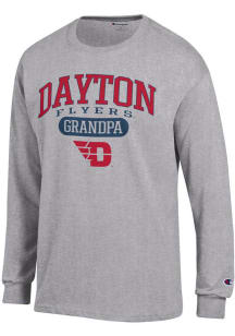 Champion Dayton Flyers Grey Pill Box Grandpa Jersey Long Sleeve T Shirt