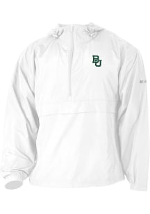 Columbia Baylor Bears Mens White Heat Seal Prodigy Long Sleeve Qtr Zip Pullover