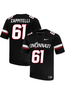 Nathan Zappitelli  Nike Cincinnati Bearcats Black NIL Name And Number Football Jersey