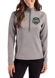 Cutter and Buck Michigan Wolverines Womens Graphite 2026 MBB Champions Pehastin Qtr Zip