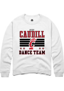 Avery Caudill Cincinnati Bearcats Mens White NIL Striped Player Crew