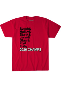 Carolina Hurricanes Black BreakingT & Stanley Cup Champs 2026 Short Sleeve Fashion Player T Shirt