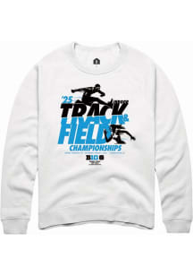 Rally Big Ten Mens White 2025 Mens & Womens Indoor Track & Field Championship Long Sleeve Crew Swe..
