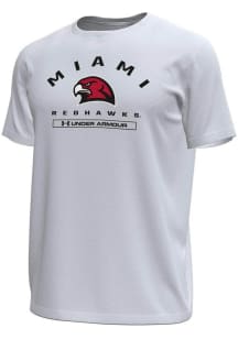 Under Armour Miami RedHawks White Name Tech Stretch Short Sleeve T Shirt