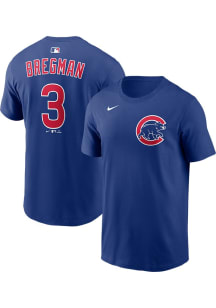 Alex Bregman Chicago Cubs Blue Alt Short Sleeve Player T Shirt