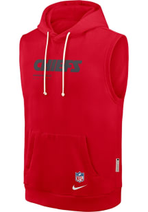 Nike Kansas City Chiefs Red Sideline Short Sleeve Hoods