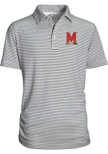 Maryland Terrapins Youth Charcoal Carson Short Sleeve Polo Shirt