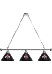 Ohio State Buckeyes 3 Shade Silver Billiard Lamp