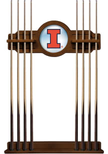 Illinois Fighting Illini Solid Wood Cue Rack Pool Table