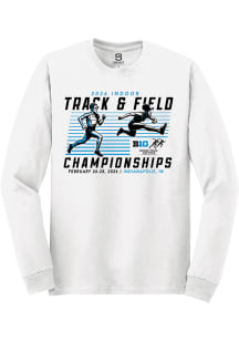 Summit Sportswear Big Ten White 2026 Indoor Track & Field Championships Long Sleeve T Shirt
