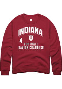 Davion Chandler Indiana Hoosiers Mens Crimson Football NIL Arch Logo Player Crew