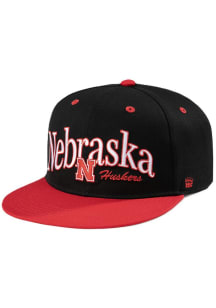 Homefield Nebraska Cornhuskers Black Wordmark Arch Mens Snapback Hat