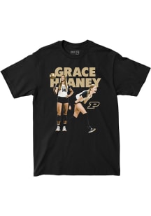 Grace Heaney Purdue Boilermakers Black Illustrated Tee Short Sleeve Fashion Player T Shirt