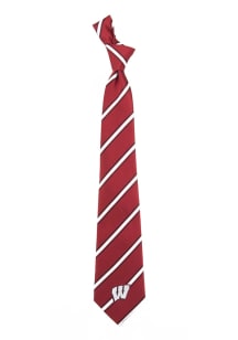 Wisconsin Badgers Poly Stripe Mens Tie