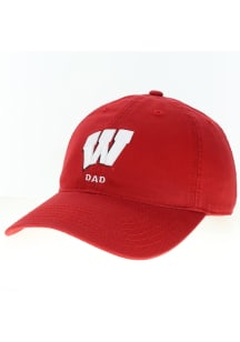 Wisconsin Badgers Dad EZA Twill Adjustable Hat - Red