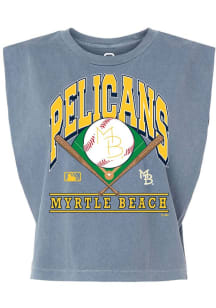 Summit Sportswear Myrtle Beach Pelicans Womens Navy Blue Homefield Tank Top