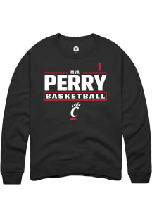Mya Perry Cincinnati Bearcats Mens Black NIL Stacked Box Player Crew