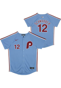 Kyle Schwarber  Philadelphia Phillies Boys Light Blue Alt Limited Baseball Jersey