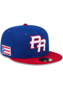 New Era Puerto Rico Mens Blue 2026 World Baseball Classic 59FIFTY Fitted Hat